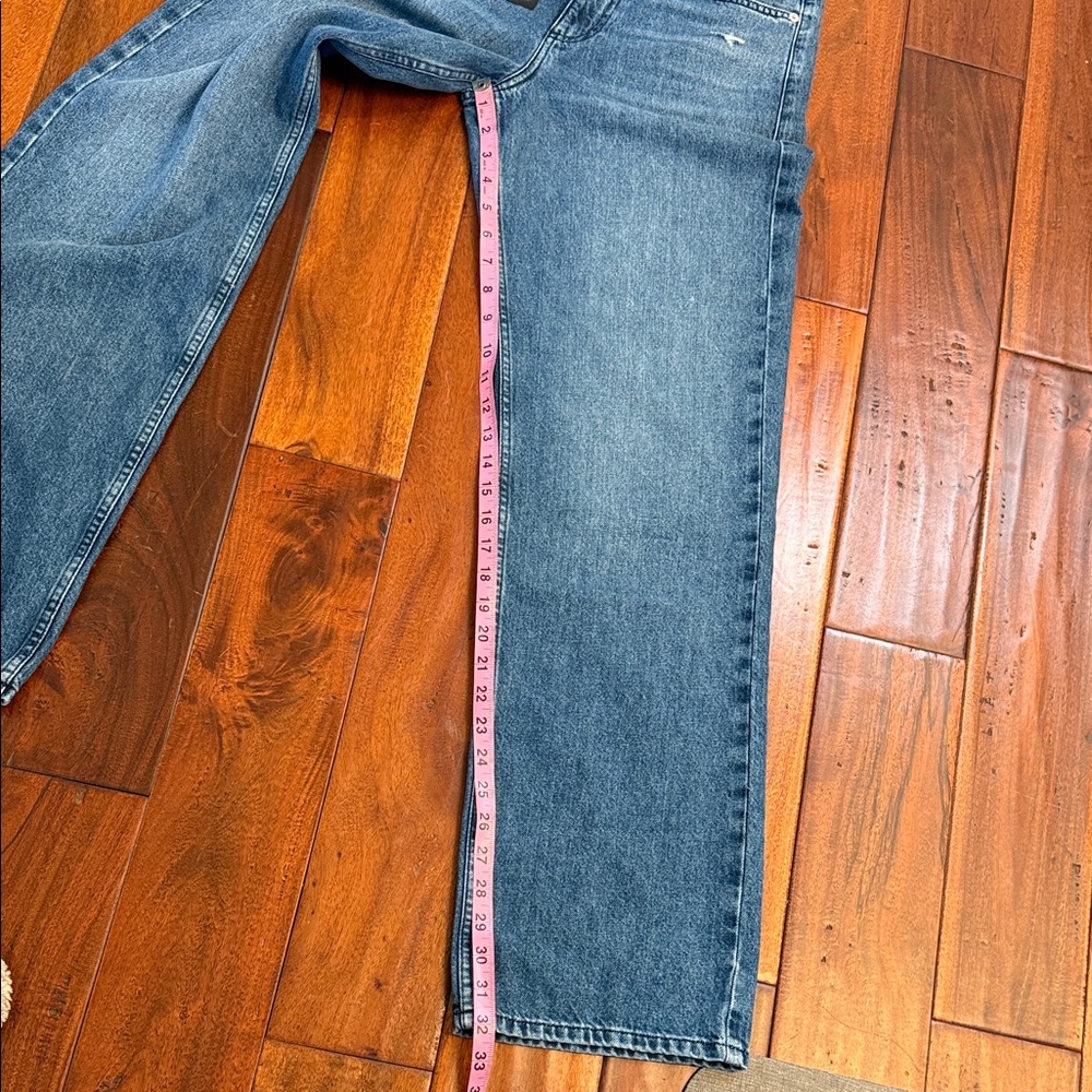 rag & bone Women's Straight Leg Jeans in Medium Blue - Picture 3 of 8